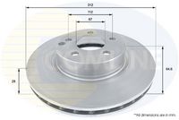Disc frana COMLINE, Cod: ADC1624V