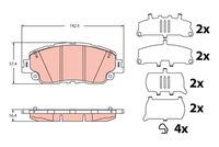 комплект спирачно феродо, дискови спирачки