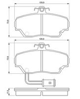 комплект спирачно феродо, дискови спирачки