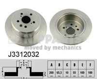 Disc frana NIPPARTS, Cod: J3312032
