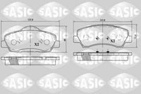 комплект спирачно феродо, дискови спирачки