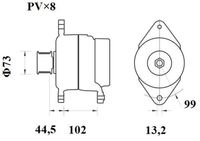 Thumbnail - Dynamo / alternator - MG815 - MAHLE