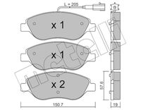 комплект спирачно феродо, дискови спирачки