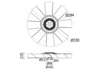 Thumbnail - Koelventilatorwiel - CFF412000S - MAHLE