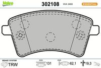 Bremsbelagsatz, Scheibenbremse