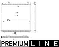 Thumbnail - Lage temperatuurkoeler, intercooler - CR105000P - MAHLE