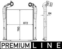 Thumbnail - Intercooler, inlaatluchtkoeler - CI144000P - MAHLE