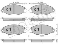 комплект спирачно феродо, дискови спирачки