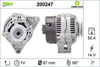 Generator / Alternator VALEO, Cod: 200247
