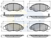 Set placute frana COMLINE, Cod: CBP31107