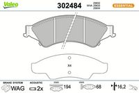 Bremsbelagsatz, Scheibenbremse