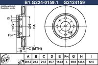 Спирачен диск B1.G224-0159.1 GALFER