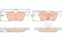 комплект спирачно феродо, дискови спирачки