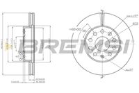 Спирачен диск CD8400V BREMSI