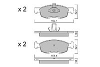 комплект спирачно феродо, дискови спирачки
