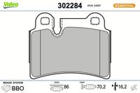 Bremsbelagsatz, Scheibenbremse