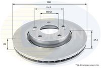 Disc frana COMLINE, Cod: ADC1041V