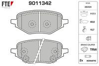 Bremsbelagsatz, Scheibenbremse