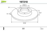Disc frana VALEO, Cod: 197218
