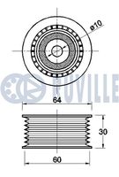 Rola ghidare/conducere, curea transmisie RUVILLE, Cod: 542464