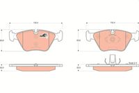 комплект спирачно феродо, дискови спирачки