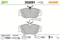 Bremsbelagsatz, Scheibenbremse