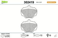 Bremsbelagsatz, Scheibenbremse
