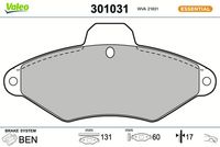 Bremsbelagsatz, Scheibenbremse