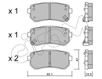 комплект спирачно феродо, дискови спирачки