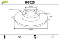 Disc frana VALEO, Cod: 197625