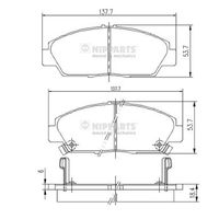 комплект спирачно феродо, дискови спирачки