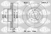 Disc frana SASIC, Cod: 6106091
