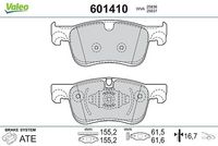 Комплект спирачно феродо, дискови спирачки 601410 VALEO