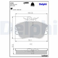 Set placute frana DELPHI, Cod: LP881