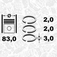 Thumbnail - Zuigerveerset - R1012500 - ET ENGINETEAM