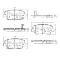 комплект спирачно феродо, дискови спирачки