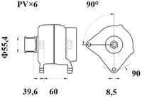 Thumbnail - Dynamo / alternator - MG174 - MAHLE