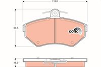 комплект спирачно феродо, дискови спирачки