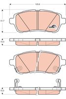 комплект спирачно феродо, дискови спирачки