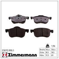 Комплект спирачно феродо, дискови спирачки 23073.990.1 ZIMMERMANN