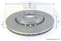 Disc frana COMLINE, Cod: ADC2720V