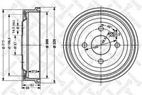 Спирачен барабан 6025-3605-SX STELLOX