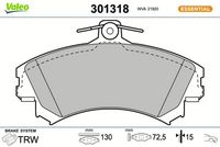 Bremsbelagsatz, Scheibenbremse