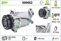 Compresor clima aer conditionat VALEO, Cod: 699862