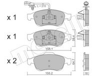 Bremsbelagsatz, Scheibenbremse