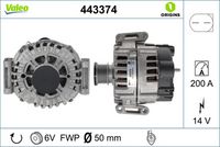 Generator / Alternator VALEO, Cod: 443374