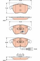 комплект спирачно феродо, дискови спирачки