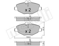 Bremsbelagsatz, Scheibenbremse