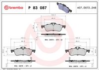 комплект спирачно феродо, дискови спирачки