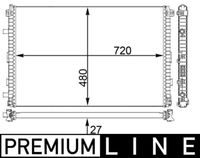 Thumbnail - Lage temperatuurkoeler, intercooler - CIR24000P - MAHLE